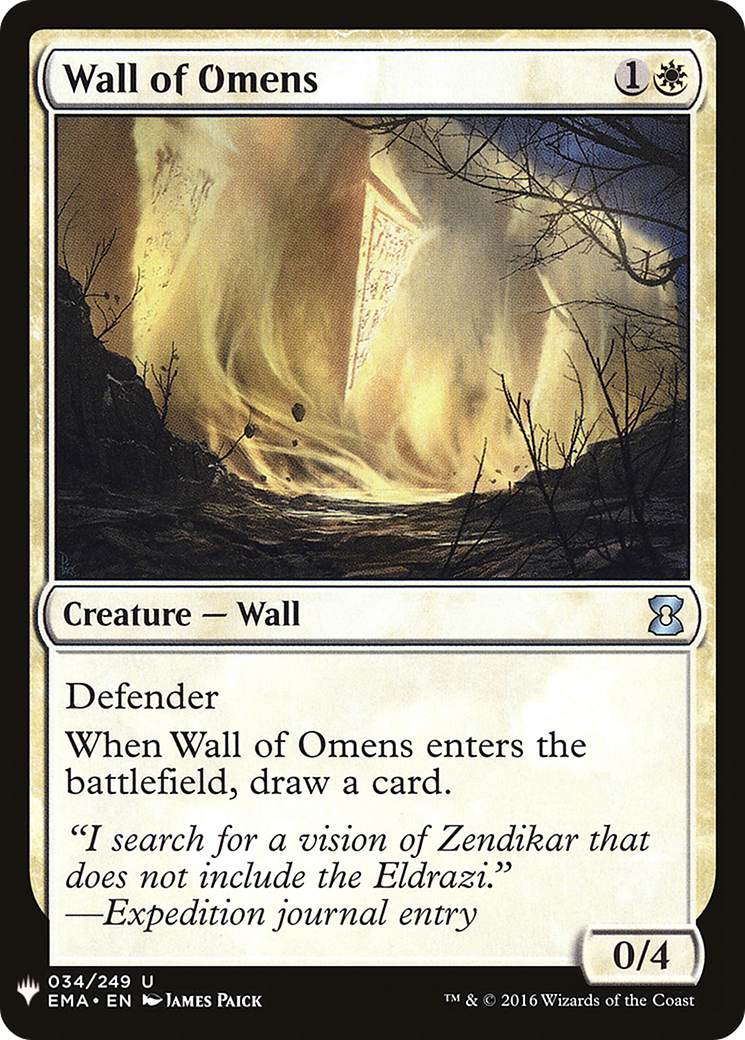 Wall of Omens (EMA) (LIST-034) - The List