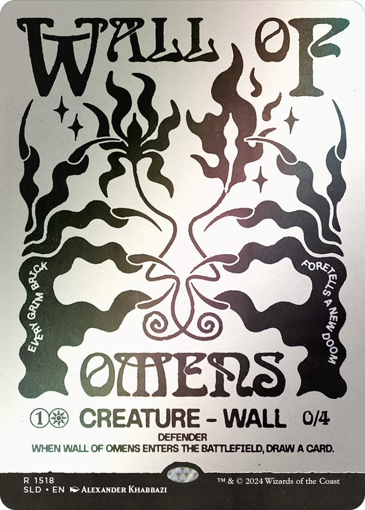Wall of Omens (Rainbow Foil) (SLD-1518★) - Secret Lair Drop: (Showcase) (Borderless) Foil