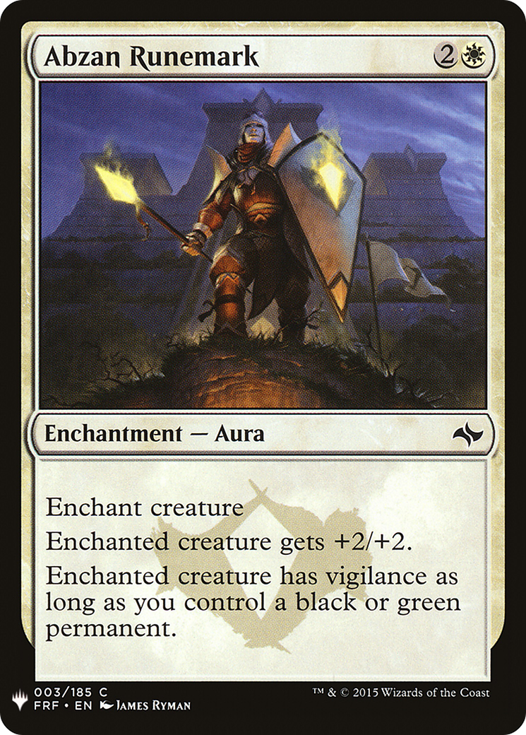 Abzan Runemark (LIST-003) - The List