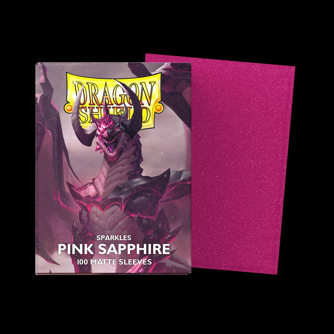 Dragon Shield Sleeves: Standard Matte Sparkles – Pink Sapphire 100CT