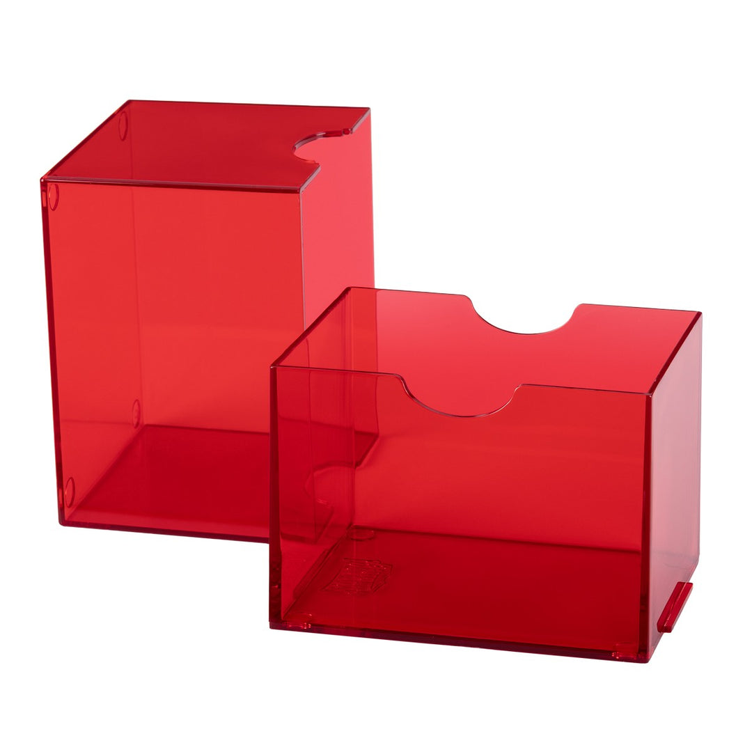 Dragon Shield Strongbox: 100+ Card Deck Box - Clear Red