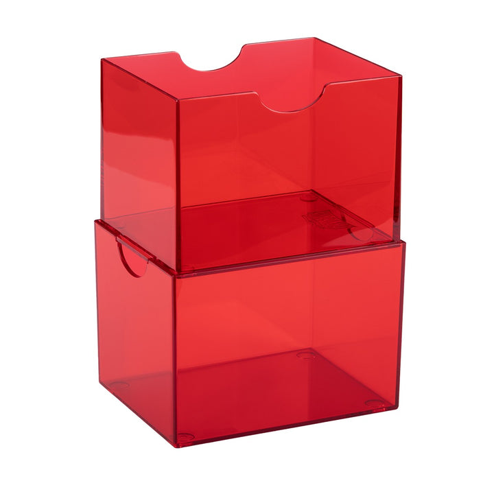 Dragon Shield Strongbox: 100+ Card Deck Box - Clear Red