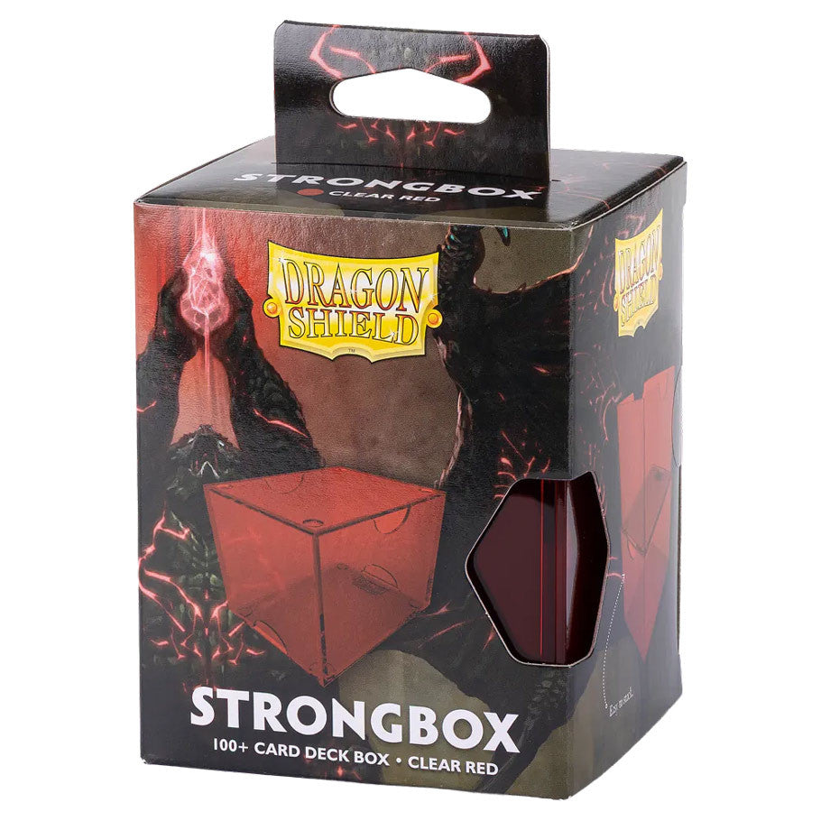 Dragon Shield Strongbox: 100+ Card Deck Box - Clear Red