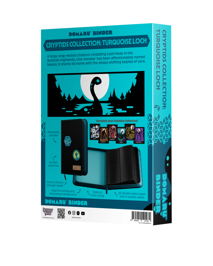 Gatherers' Tavern - Domaru Binder: 4-Pocket Cryptids Collection - Turquoise Loch