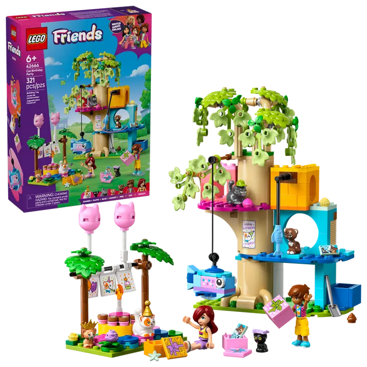 Lego Friends Cat Birthday Party & Tree House - 42666