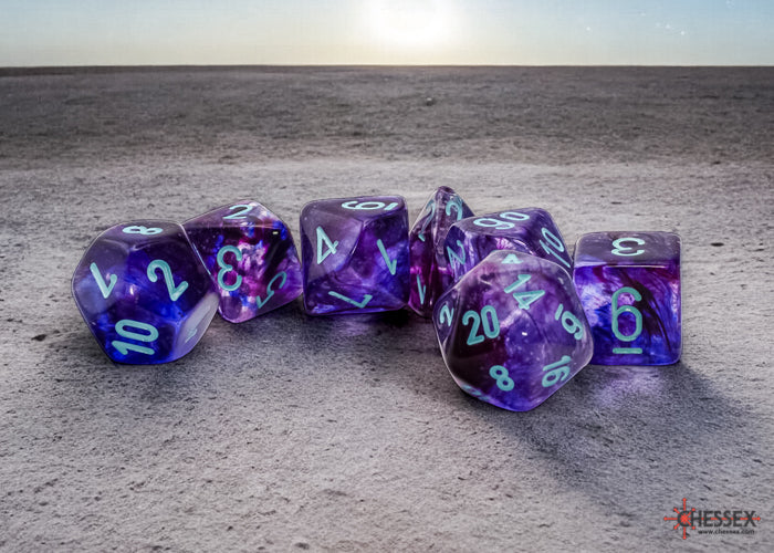 Chessex Nebula Nocturnal/Turquoise Megahedral 7-Die Set