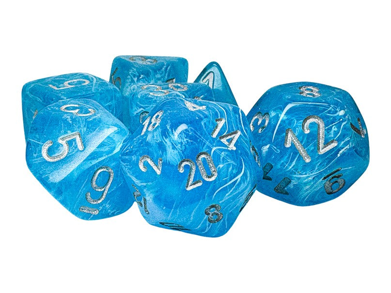 Chessex Luminary Sky/Silver Megahedral 7-Die Set