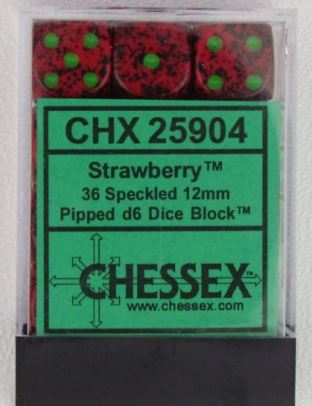Chessex Speckled Strawberry 12mm D6 Block (36)