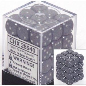 Chessex Speckled Hi Tech 12mm D6 Block (36)