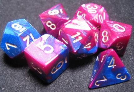 Chessex Gemini Blue-Purple/Gold 7-Die Set