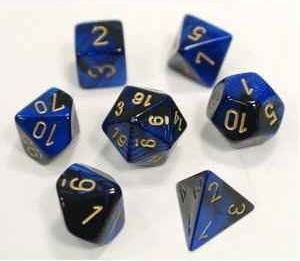 Chessex Gemini Black-Blue/Gold 7-Die Set
