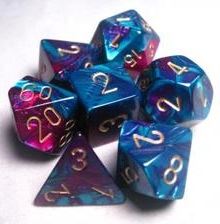 Chessex Gemini Purple-Teal/Gold 7-Die Set