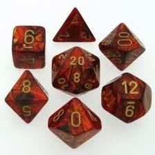 Chessex Scarab Scarlet/Gold 7-Die Set