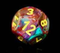 Chessex Festive Mosaic/Yellow 7-Die Set