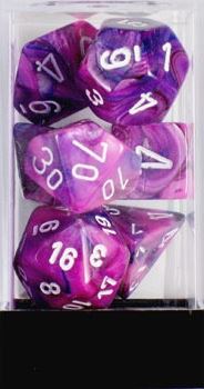 Chessex Festive Violet/White 7-Die Set