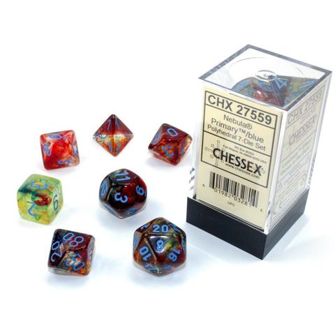 Chessex Nebula Primary/Turquoise Luminary 7-Die Set