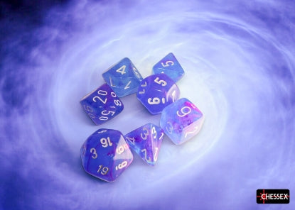 Chessex Nebula Aura/White 7-Die Set
