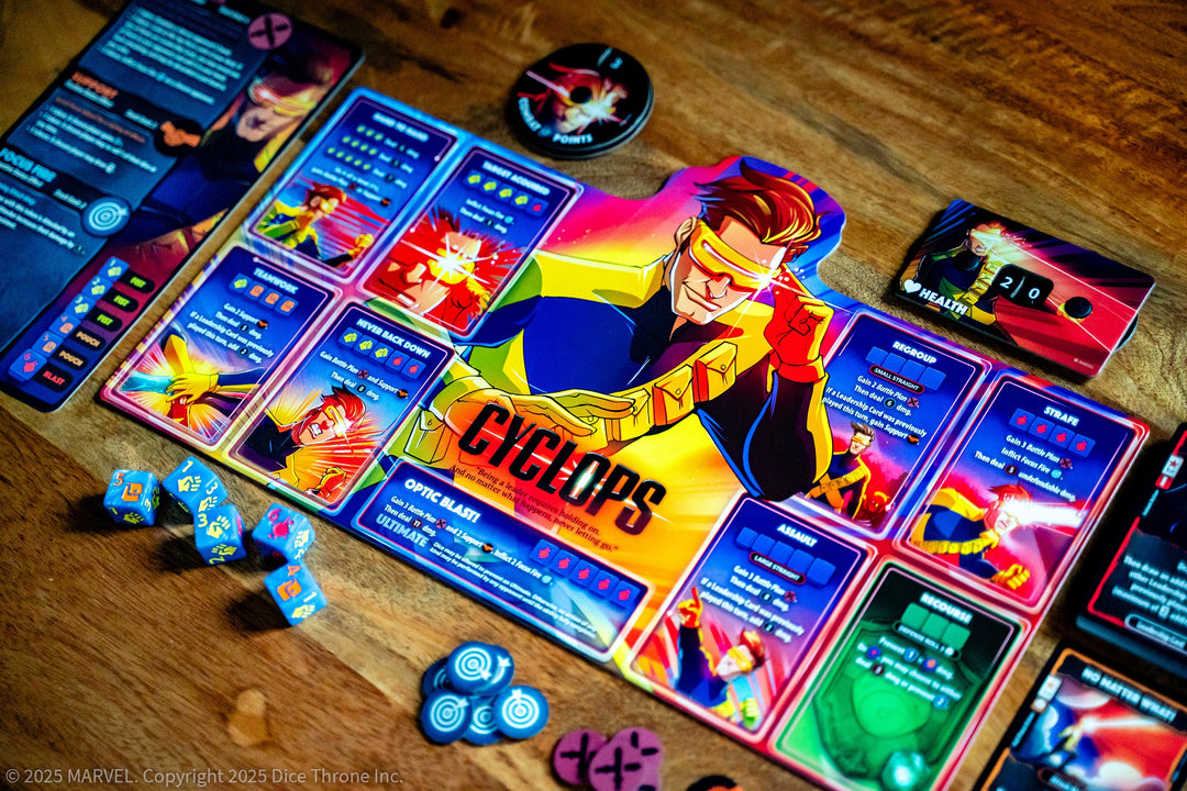 Marvel Dice Throne X-Men Box 2 (Cyclops, Gambit, Rogue, Jean Grey) — Cyclops hero setup