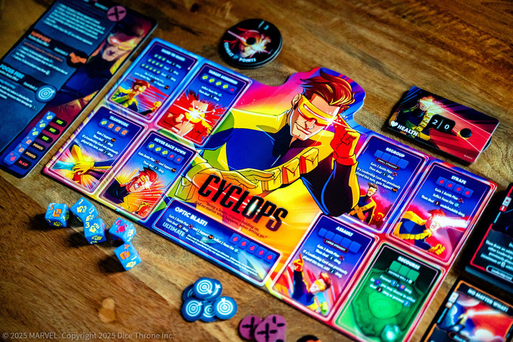 Marvel Dice Throne X-Men Box 2 (Cyclops, Gambit, Rogue, Jean Grey) — Cyclops hero setup