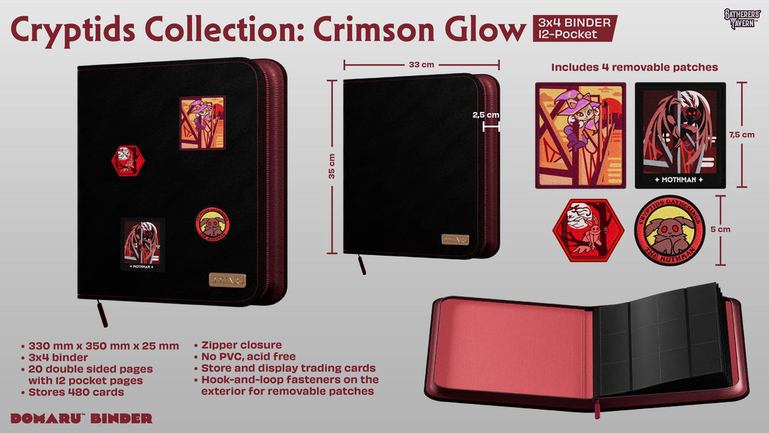 Gatherers' Tavern - Domaru Binder: 12-Pocket Cryptids Collection - Crimson Glow