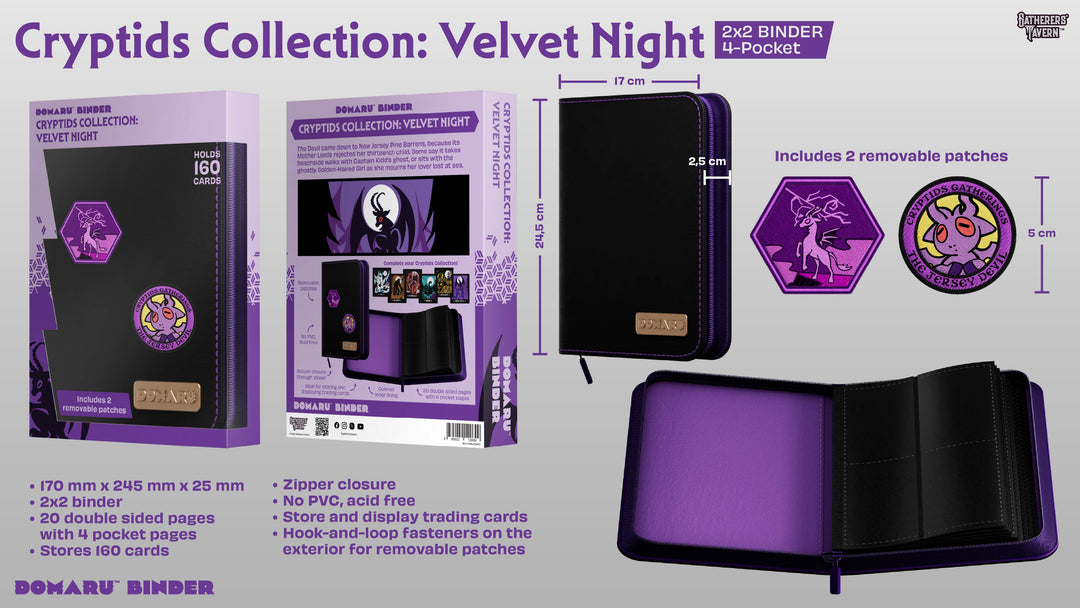 Gatherers' Tavern - Domaru Binder: 4-Pocket Cryptids Collection - Velvet Night