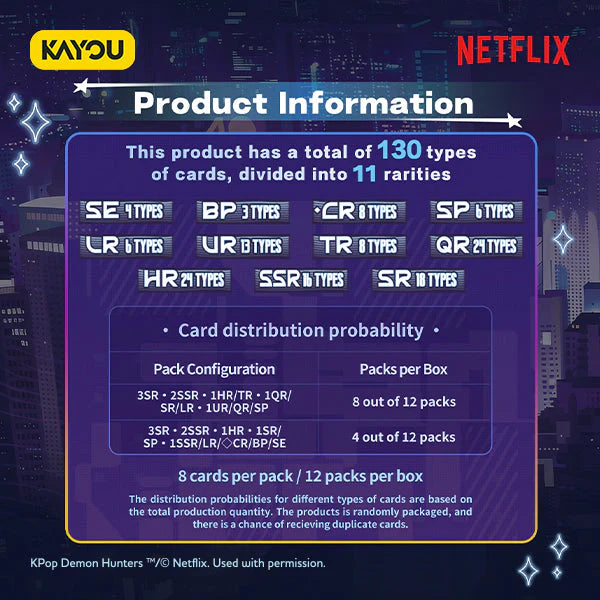 K-Pop Demon Hunters Collectible Trading Cards Energy Edition