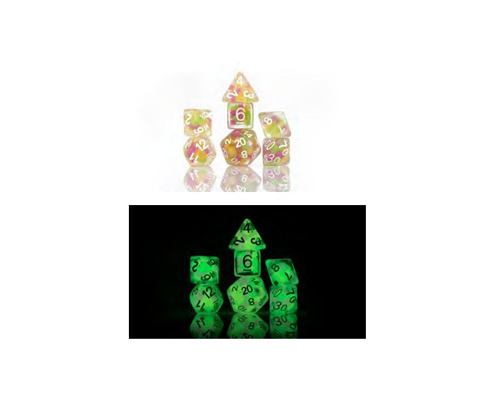 Sirius Dice Dice Set - Glowworm - Melon Ball