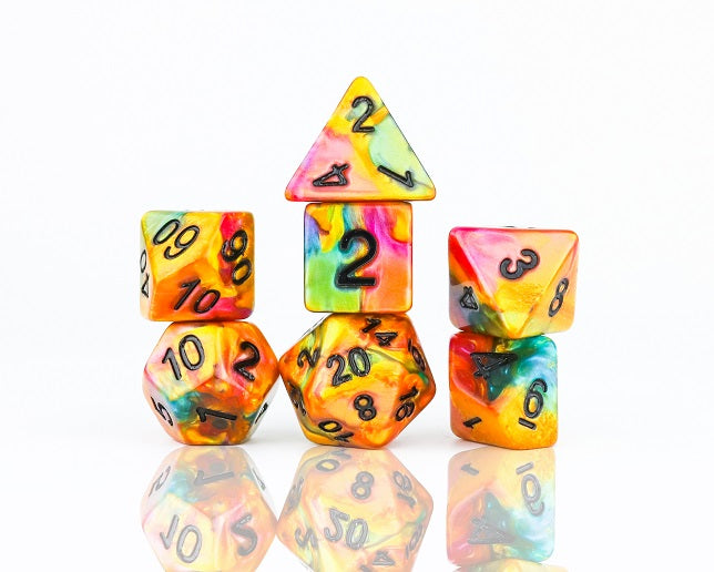 Sirius Dice Dice Set - Rainbow Gold