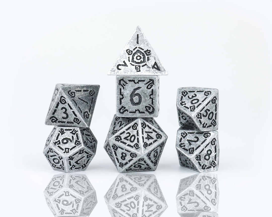 Sirius Dice Dice Set - Illusory Metal - Silver