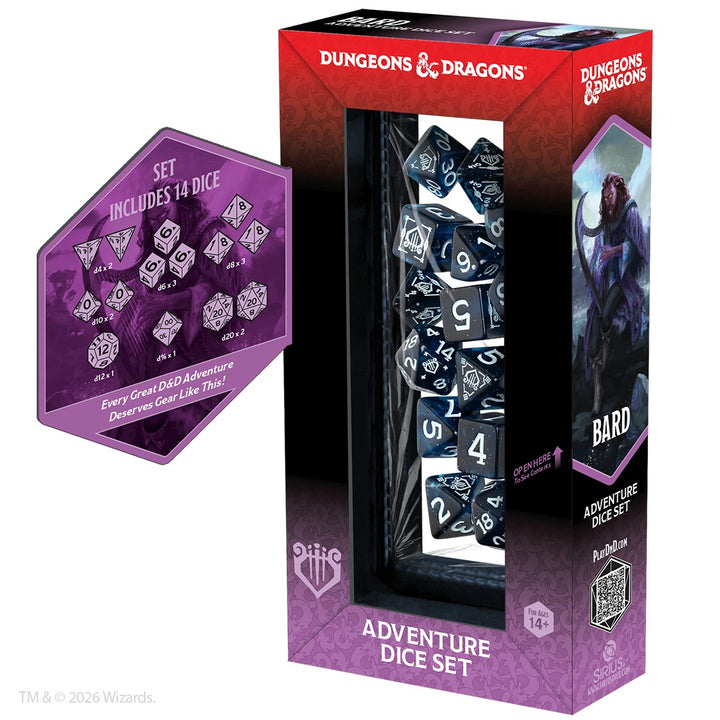 Sirius Dice: D&D Adventure Dice - Bard: Blue, Black