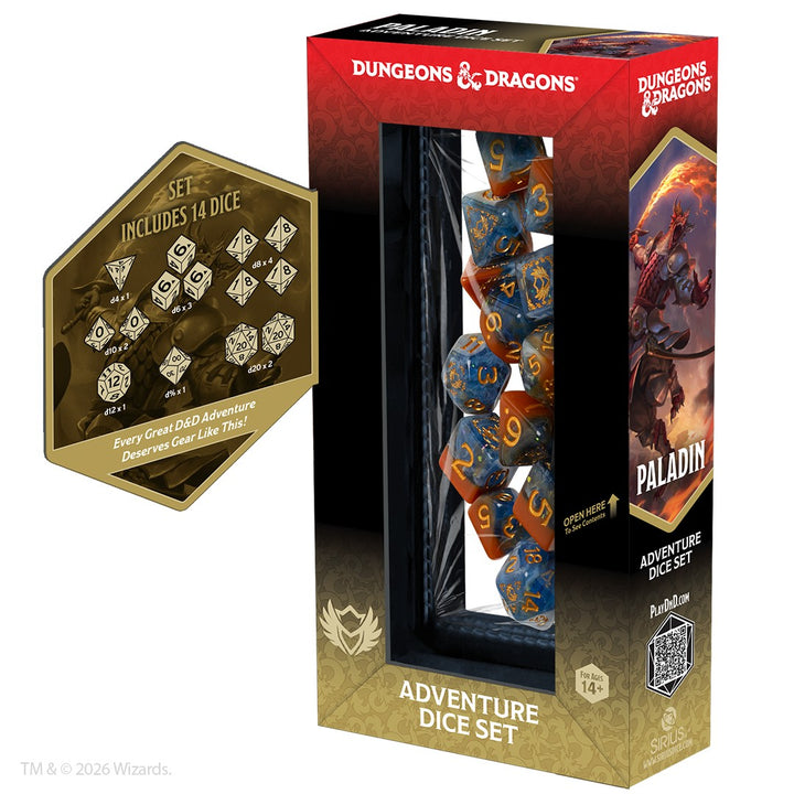 Sirius Dice: D&D Adventure Dice - Paladin: Orange, Blue