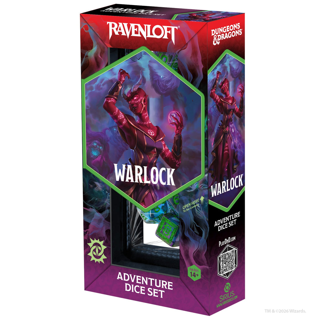 D&D Adventure Dice - Warlock: Purple, Green