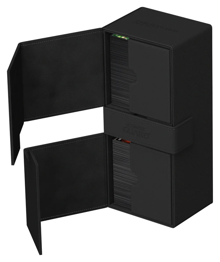 Ultimate Guard Twin Flip'n'Tray 266+ Black Monocolor — official angle 4