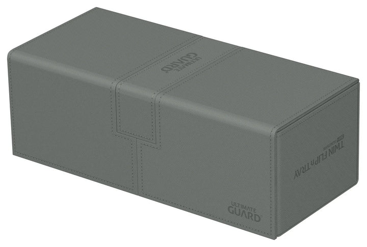 Ultimate Guard Twin Flip'n'Tray 266+ Grey Monocolor — official angle / open or side