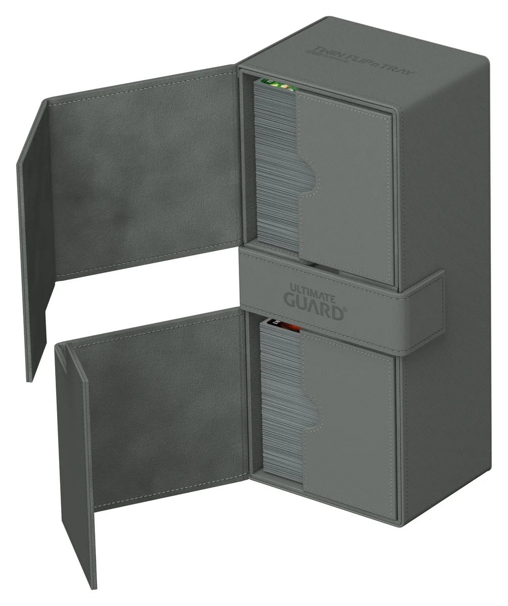 Ultimate Guard Twin Flip'n'Tray 266+ Grey Monocolor — official angle 4