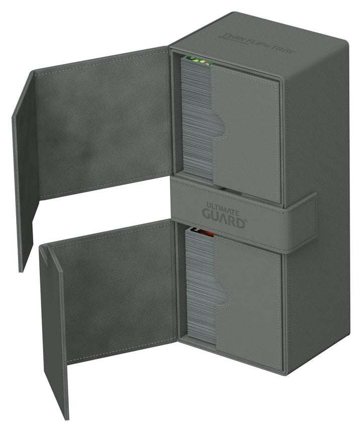 Ultimate Guard Twin Flip'n'Tray 266+ Grey Monocolor — official angle 4