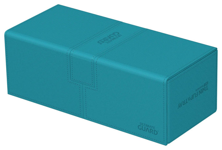 Ultimate Guard Twin Flip'n'Tray 266+ Petrol Monocolor — official angle / open or side