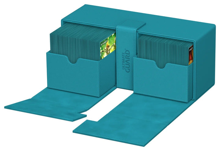 Ultimate Guard Twin Flip'n'Tray 266+ Petrol Monocolor — official angle 7