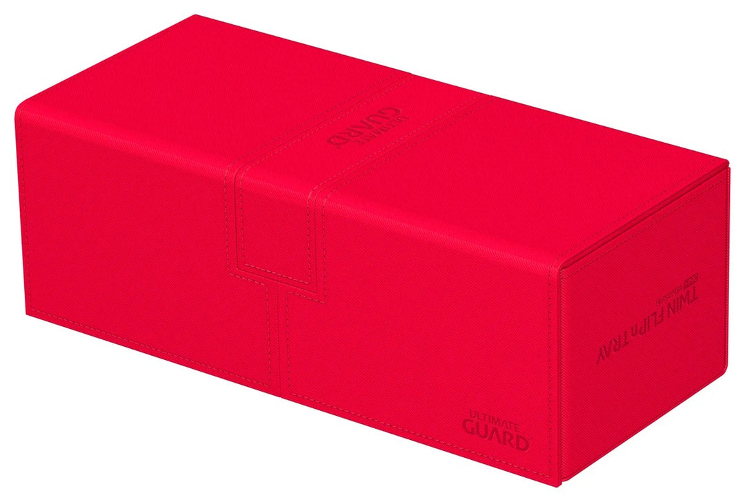 Ultimate Guard Twin Flip'n'Tray 266+ Red Monocolor — official angle / open or side