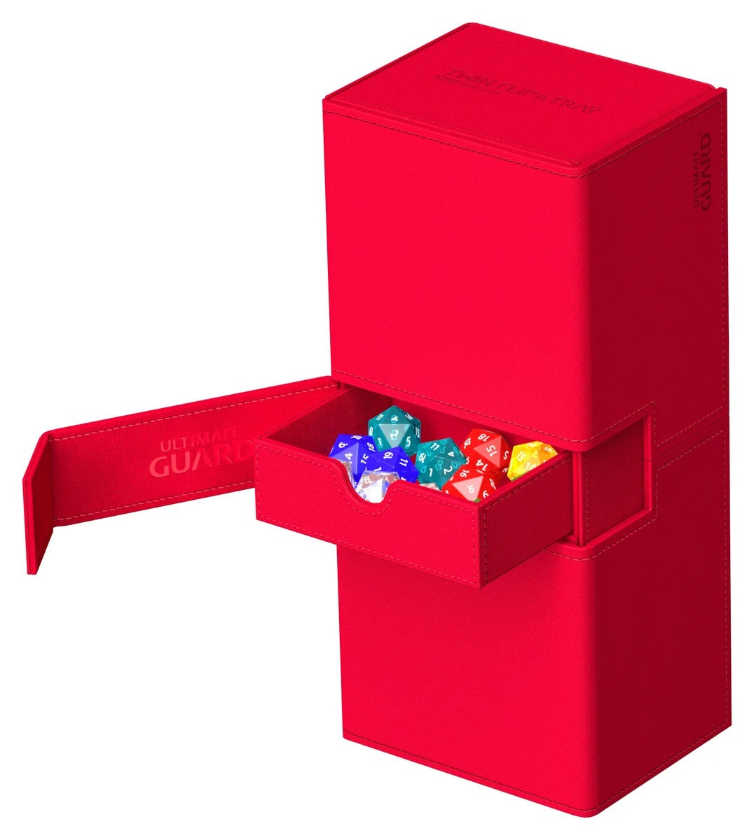 Ultimate Guard Twin Flip'n'Tray 266+ Red Monocolor — official angle 3