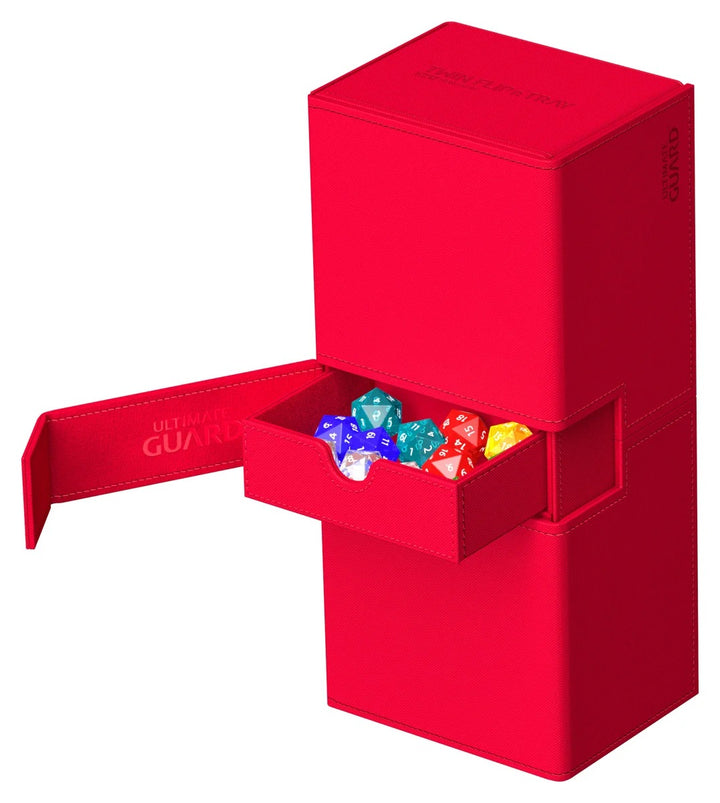 Ultimate Guard Twin Flip'n'Tray 266+ Red Monocolor — official angle 3