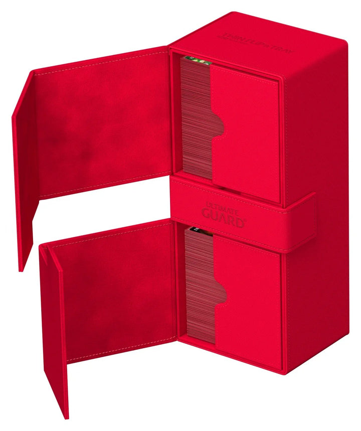 Ultimate Guard Twin Flip'n'Tray 266+ Red Monocolor — official angle 4