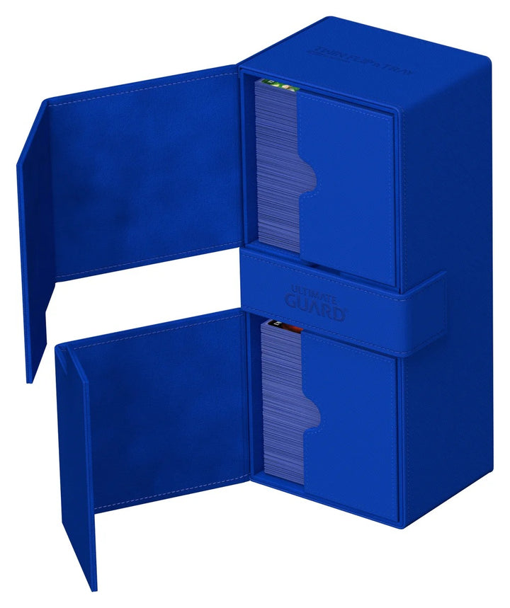 Ultimate Guard Twin Flip'n'Tray 266+ Blue Monocolor — official angle 4