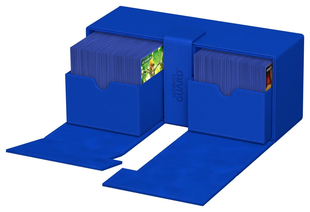 Ultimate Guard Twin Flip'n'Tray 266+ Blue Monocolor — official angle 7
