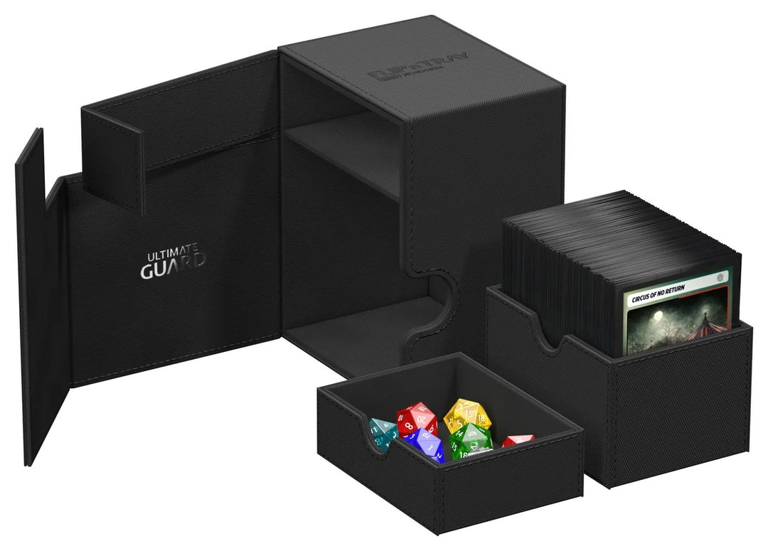 Ultimate Guard FlipnTray 133+ Monocolor - Black — official angle 4