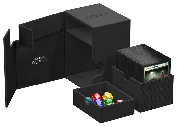 Ultimate Guard FlipnTray 133+ Monocolor - Black — official angle 4