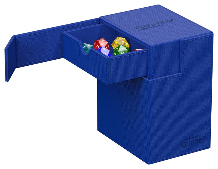 Ultimate Guard FlipnTray 133+ Monocolor - Blue — official angle / open or side