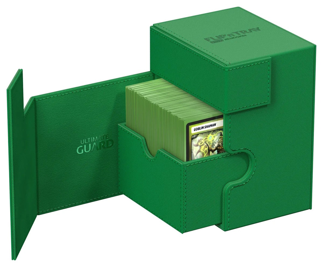Ultimate Guard Flip'n'Tray 133+ Monocolor – Green — official angle 3