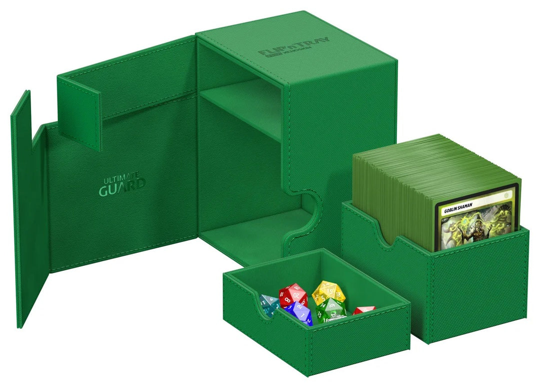Ultimate Guard Flip'n'Tray 133+ Monocolor – Green — official angle 4
