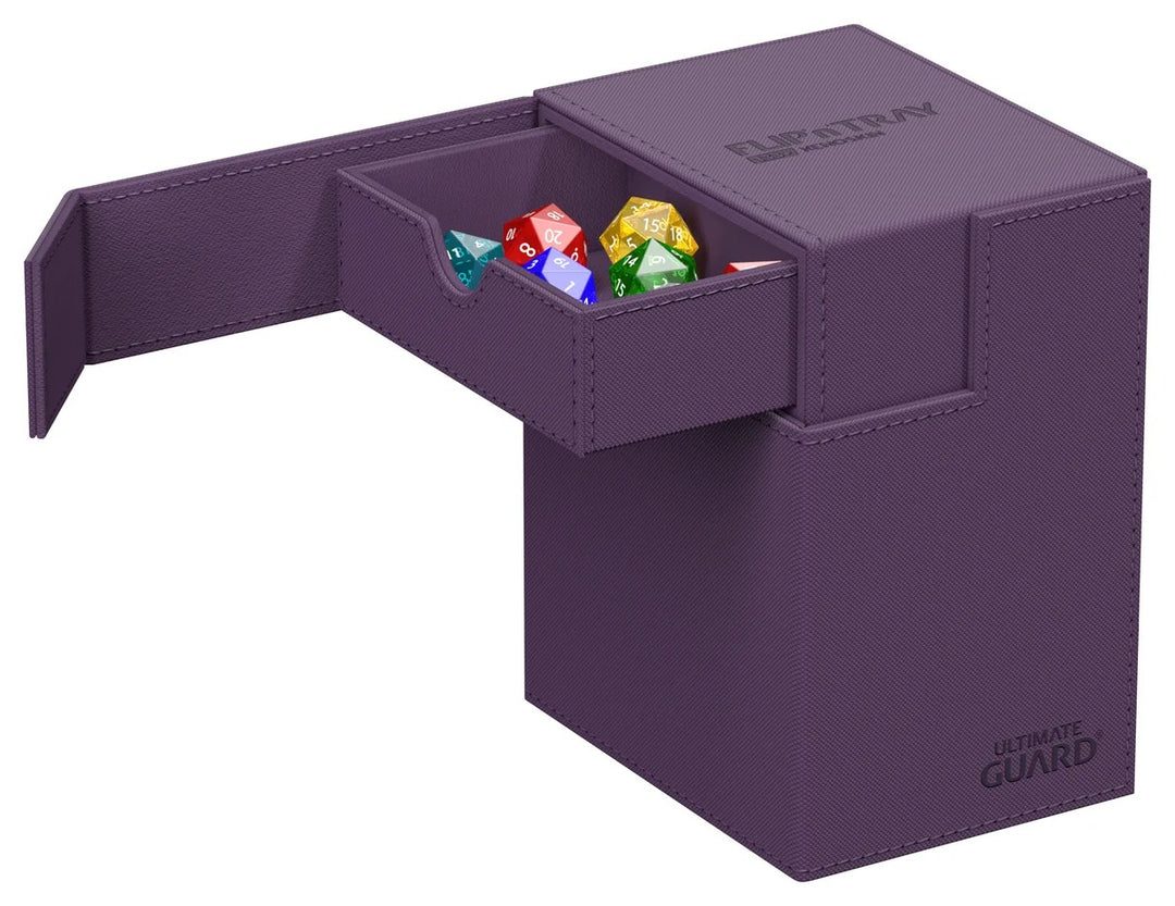Ultimate Guard Flip'n'Tray 133+ Monocolor – Purple — official angle / open or side